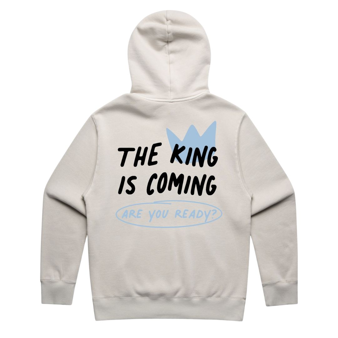 The King is Coming Hoodie - Faded Bone