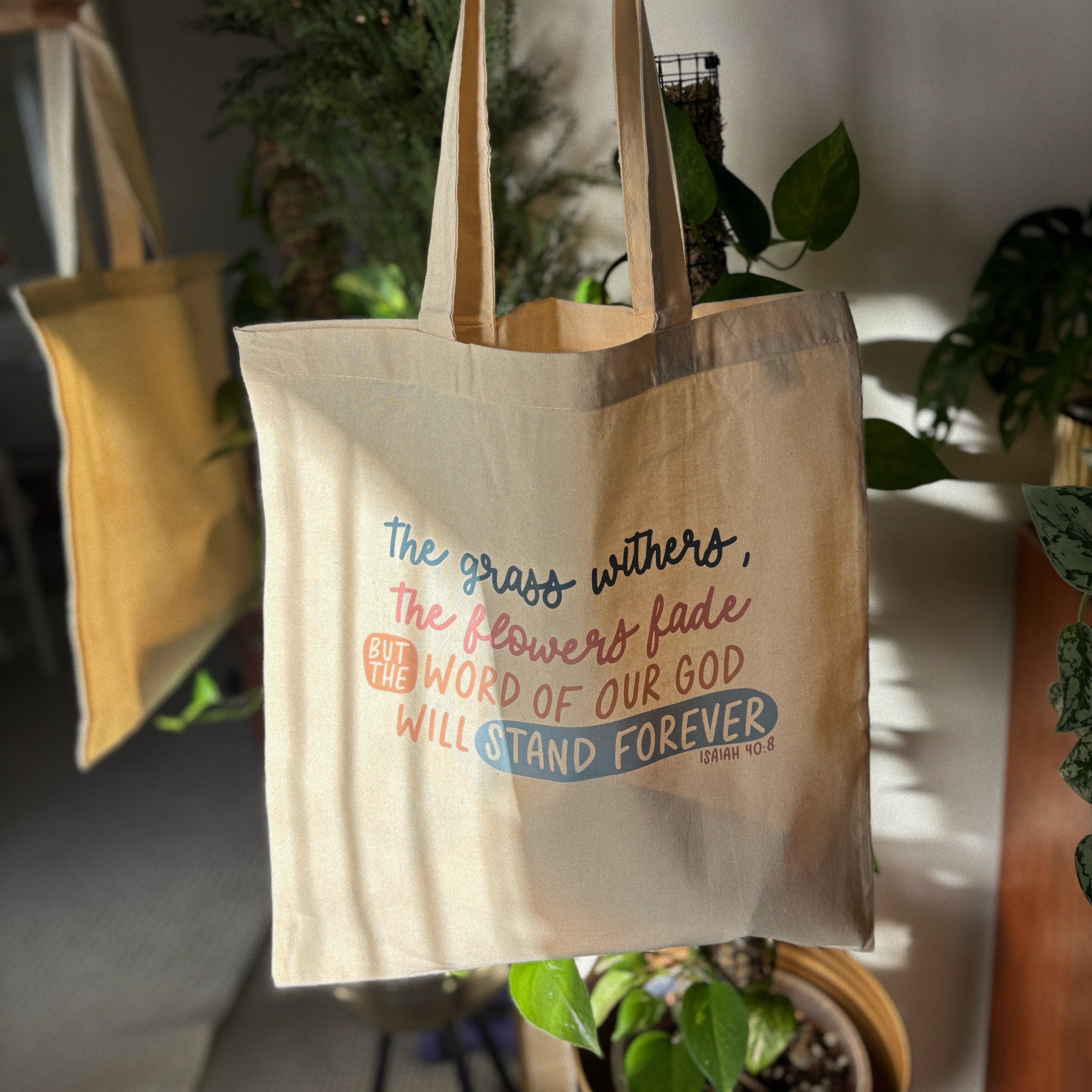 Isaiah 40:8 Tote Bag