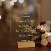 Isaiah 9:6 Christmas Tree Acrylic Sign